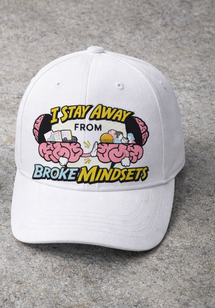 I Stay Away From Broke Mindset” Motivational Baseball Cap
