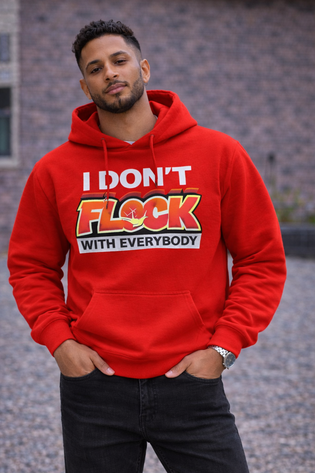 Men’s I Don’t Flock With Everybody Graphic Hoodie