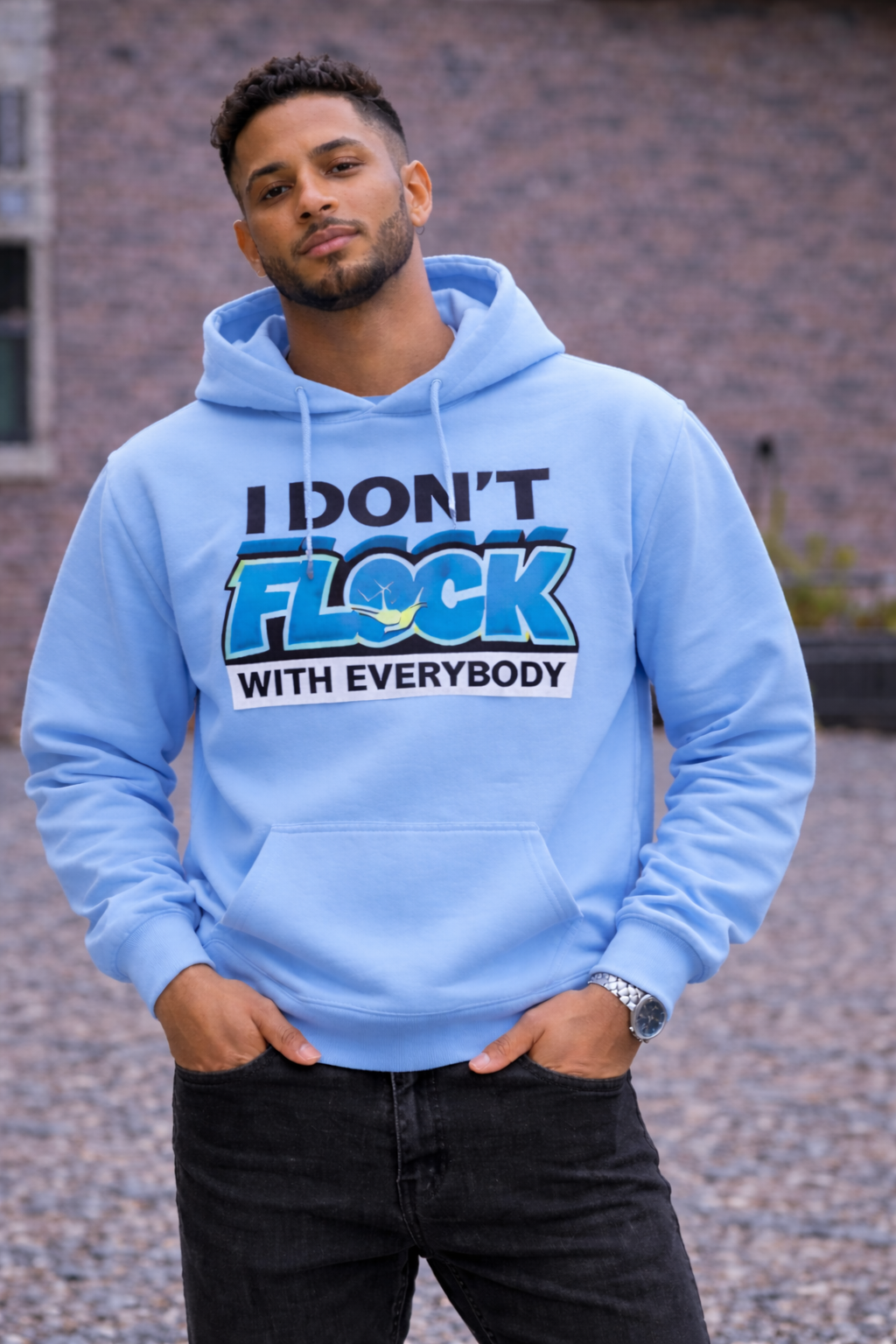 Men’s I Don’t Flock With Everybody Graphic Hoodie