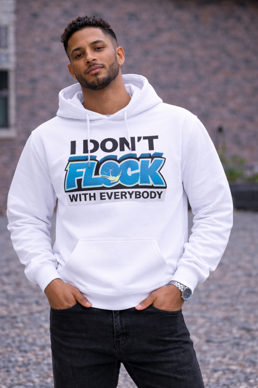 Men’s I Don’t Flock With Everybody Graphic Hoodie