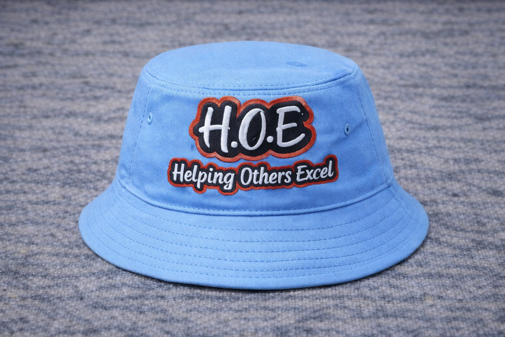 H.O.E Helping Others Excel Bucket Hat Unisex Motivational Streetwear Cap