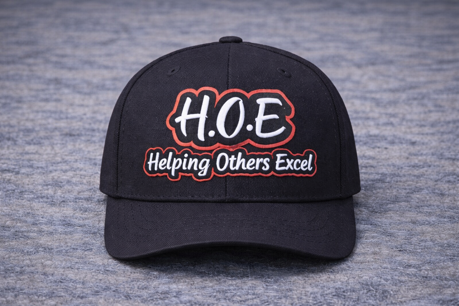 H.O.E Helping Others Excel Purple Baseball Cap Unisex Motivational Snapback