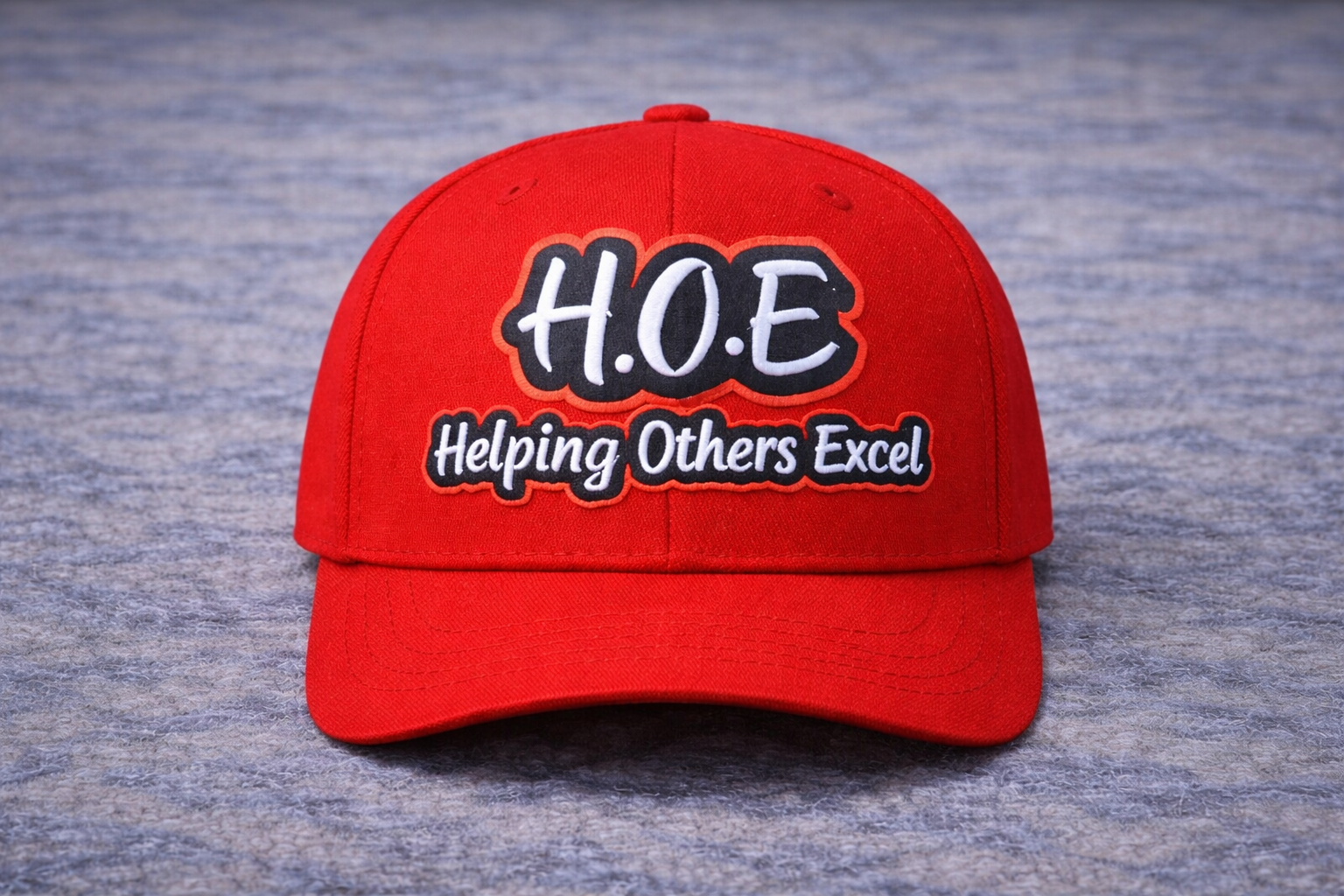 H.O.E Helping Others Excel Purple Baseball Cap Unisex Motivational Snapback