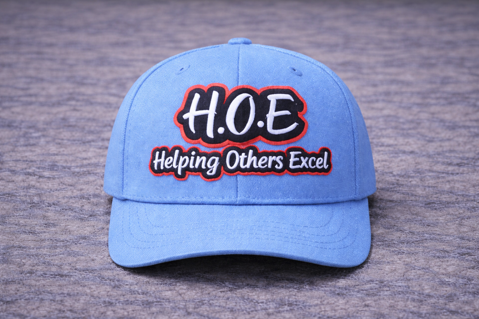 H.O.E Helping Others Excel Purple Baseball Cap Unisex Motivational Snapback