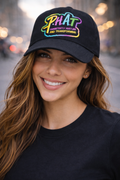 P.H.A.T Persistently Hustling and Transforming Black Unisex Motivational Baseball Cap