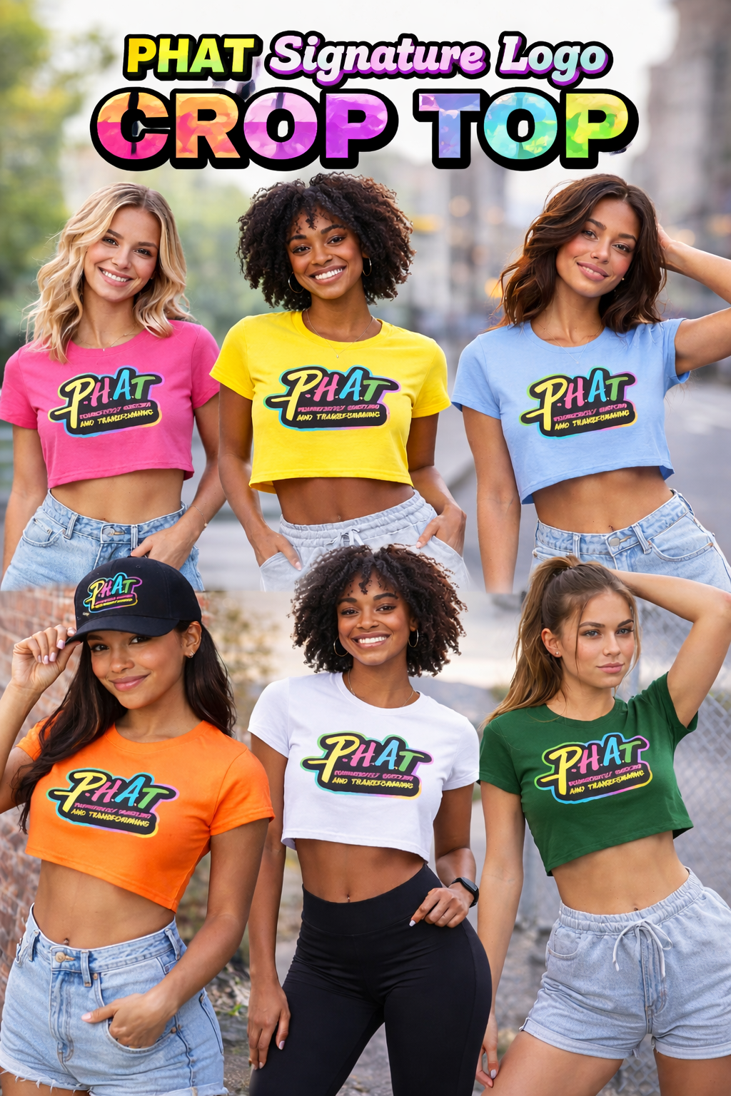 PHAT Signature Logo Crop Top – Women’s Premium Streetwear Tee